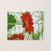 Rode Bloemen Legpuzzel (Horizontaal)