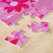 rode bloemen legpuzzel (Zijkant)