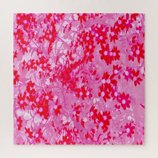 rode bloemen legpuzzel (Verticaal)