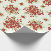 Rode Bloemen Lente Bloemen Cadeaupapier (Hoek)