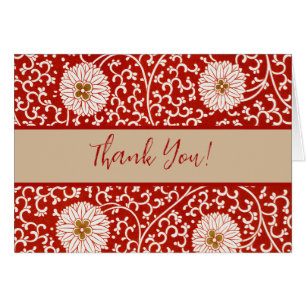 Rode Bloemen Levendig  Klassiek Patroon