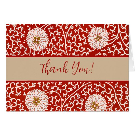 Rode Bloemen Levendig Klassiek Patroon (Voorkant Horizontaal)