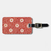 Rode Bloemen Levendig  Klassiek Patroon Bagagelabel (Voorkant horizontaal)