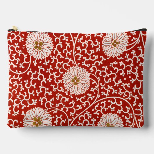 Rode Bloemen Levendig  Klassiek Patroon Etui (Voorkant)