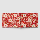 Rode Bloemen Levendig  Klassiek Patroon Gastenboek (Volledig)