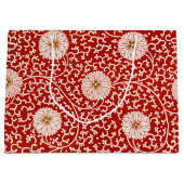 Rode Bloemen Levendig  Klassiek Patroon Groot Cadeauzakje (Voorkant)