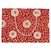 Rode Bloemen Levendig  Klassiek Patroon Groot Cadeauzakje (Achterkant)