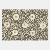 Rode Bloemen Levendig Klassiek Patroon Inpakpapier Vel (Voorkant 3)