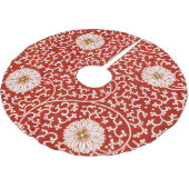 Rode Bloemen Levendig  Klassiek Patroon Kerstboom Rok (Gekanteld)