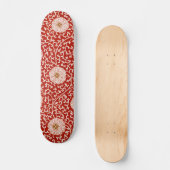 Rode Bloemen Levendig  Klassiek Patroon Persoonlijk Skateboard (Voorkant)