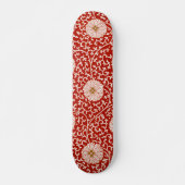 Rode Bloemen Levendig  Klassiek Patroon Persoonlijk Skateboard (Voorkant)