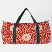 Rode Bloemen Levendig Klassiek Patroon Plunjezak (Achterkant)