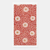 Rode Bloemen Levendig  Klassiek Patroon Servet (Voorkant)