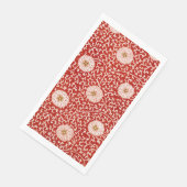 Rode Bloemen Levendig  Klassiek Patroon Servet (Hoek)