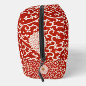 Rode Bloemen Levendig  Klassiek Patroon Toilettasje (Rechts)