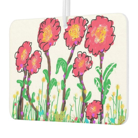 Rode bloemen luchtverfrisser (Links)