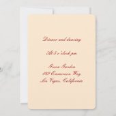 Rode Bloemen Mason Jars Ontvangstkaart Kaart (Achterkant)