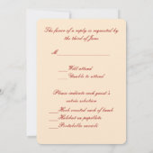 Rode Bloemen Mason Potten Antwoordkaart Kaart (Achterkant)