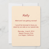 Rode Bloemen Mason Potten Bruidsmeisje Kaart (Achterkant)