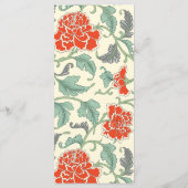 Rode bloemen met groene bladeren (Achterkant)