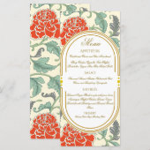 Rode bloemen met groene bladeren (Voorkant / Achterkant)