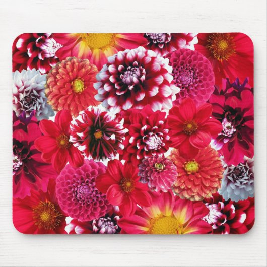 Rode Bloemen Mix Muismat (Voorkant)