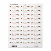 Rode Bloemen Moderne Elegantie Romantisch Adres Etiket (Full Sheet)