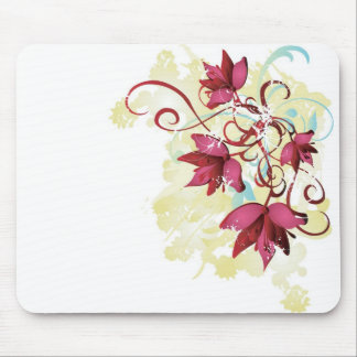 Rode bloemen Mousepad Muismat