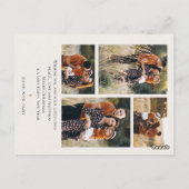 Rode Bloemen Multi Familie Foto's Vrolijk Kerstfee Briefkaart (Achterkant)