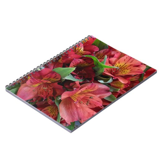 Rode bloemen notitieboek (Linkerzijde)