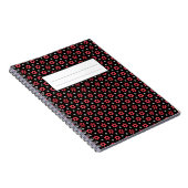Rode bloemen notitieboek (Rechterzijde)