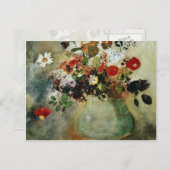 Rode bloemen, Odilon Redon-bloemen Briefkaart (Voorkant / Achterkant)