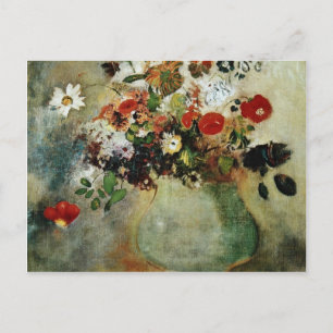 Rode bloemen, Odilon Redon-bloemen Briefkaart