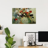 Rode bloemen, Odilon Redon-bloemen Poster (Thuiskantoor)