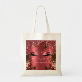 Rode Bloemen Ogen Glitter Drips Bruiloft Bruids Tote Bag
