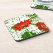 Rode Bloemen Onderzetter (Linkerzijde)