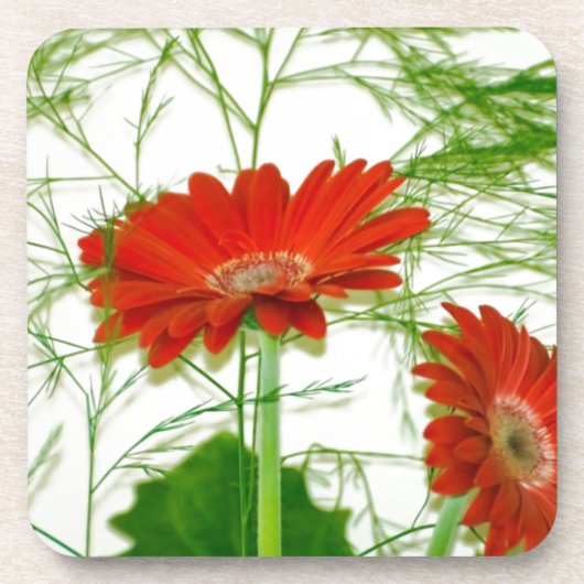 Rode Bloemen Onderzetter (Voorkant)