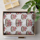 Rode Bloemen (Ontwerp 36 Rood Serie) Tissuepapier (Geschenk)
