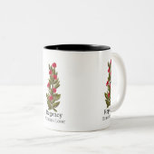 Rode bloemen ontwerp mok romance liefhebbers, boek (Voorkant rechts)