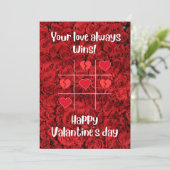 Rode bloemen onze liefde Valantine's dag Dank je a Bedankkaart (Staand voorkant)