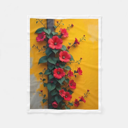Rode bloemen op gele deken (Voorkant)
