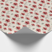 Rode Bloemen op Handgeschreven Papier (Hoek)