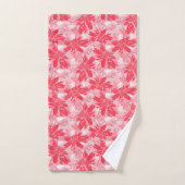 Rode bloemen op wit. bad handdoek (Handdoek)