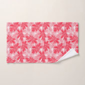 Rode bloemen op wit. bad handdoek (Handdoek)