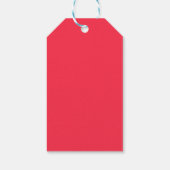 Rode bloemen op wit. cadeaulabel (Achterkant)