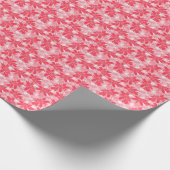 Rode bloemen op wit. cadeaupapier (Hoek)