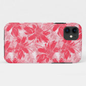Rode bloemen op wit. Case-Mate iPhone case (Achterkant (horizontaal))
