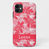 Rode bloemen op wit. Case-Mate iPhone case (Achterkant)