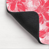 Rode bloemen op wit. muismat (Hoek)