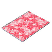 Rode bloemen op wit. notitieboek (Linkerzijde)